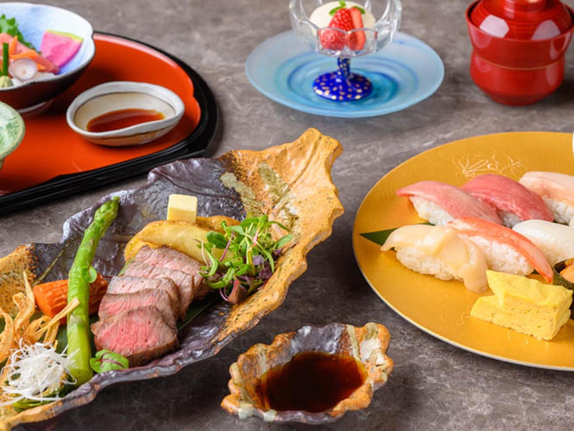 Shin Furano Prince Hotel Bagian luar foto A selection of Japanese cuisine