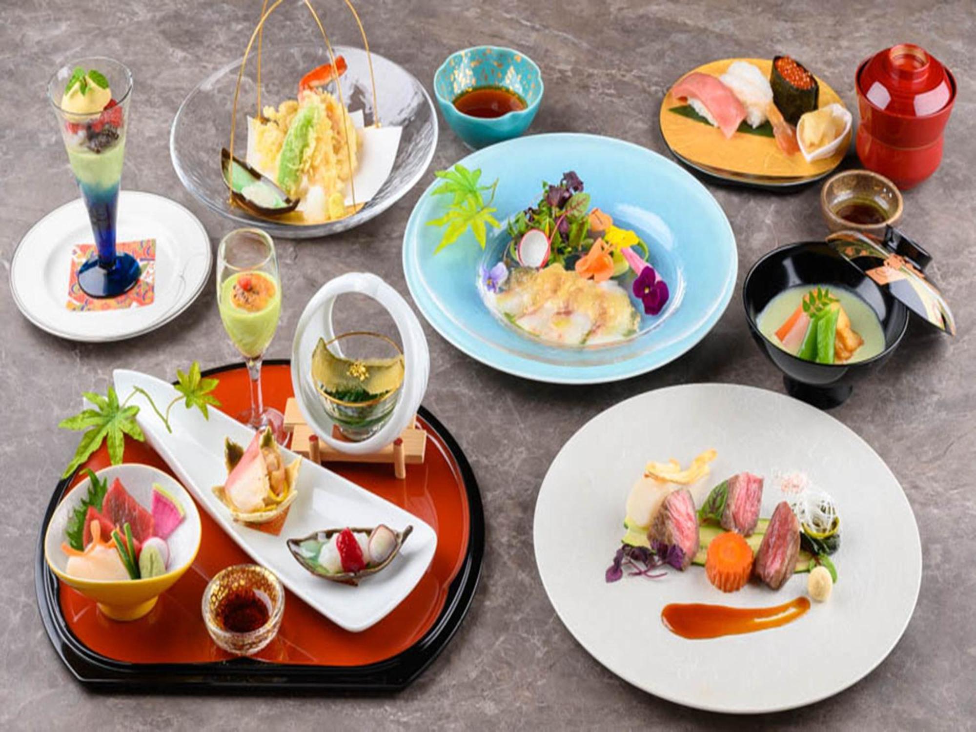Shin Furano Prince Hotel Bagian luar foto A selection of French-influenced Japanese cuisine